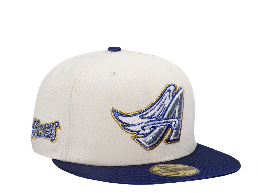 New Era Anaheim Angels Chrome Satin Brim Prime Two Tone Edition 59Fifty Fitted Hat