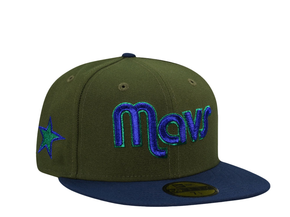 New Era Dallas Mavericks Rifle Oceanside Metallic Two Tone Edition 59Fifty Fitted Hat