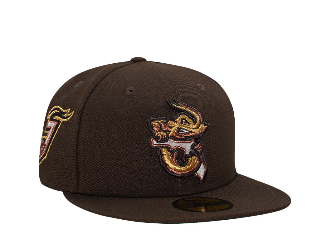 New Era Jacksonville Jumbo Shrimp Walnut Throwback Edition 59Fifty Fitted Hat