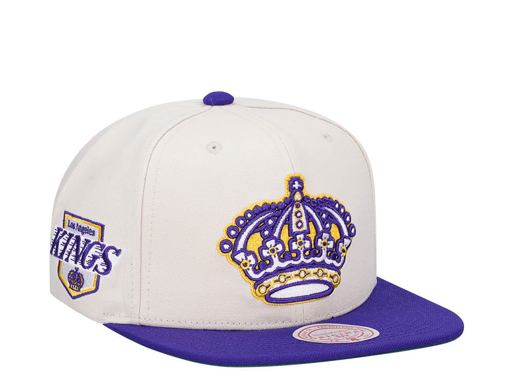 Mitchell & Ness Los Angeles Kings Vintage Off-White Snapback Hat