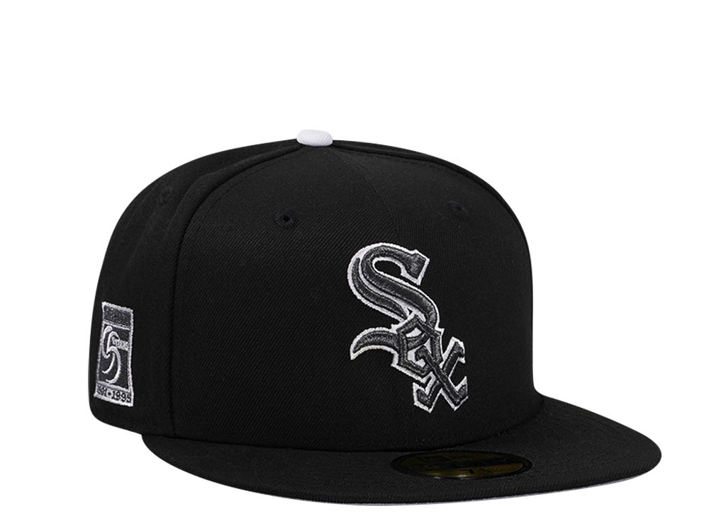 New Era Chicago White Sox 95 Years Black and White Metallic Edition 59Fifty Fitted Hat