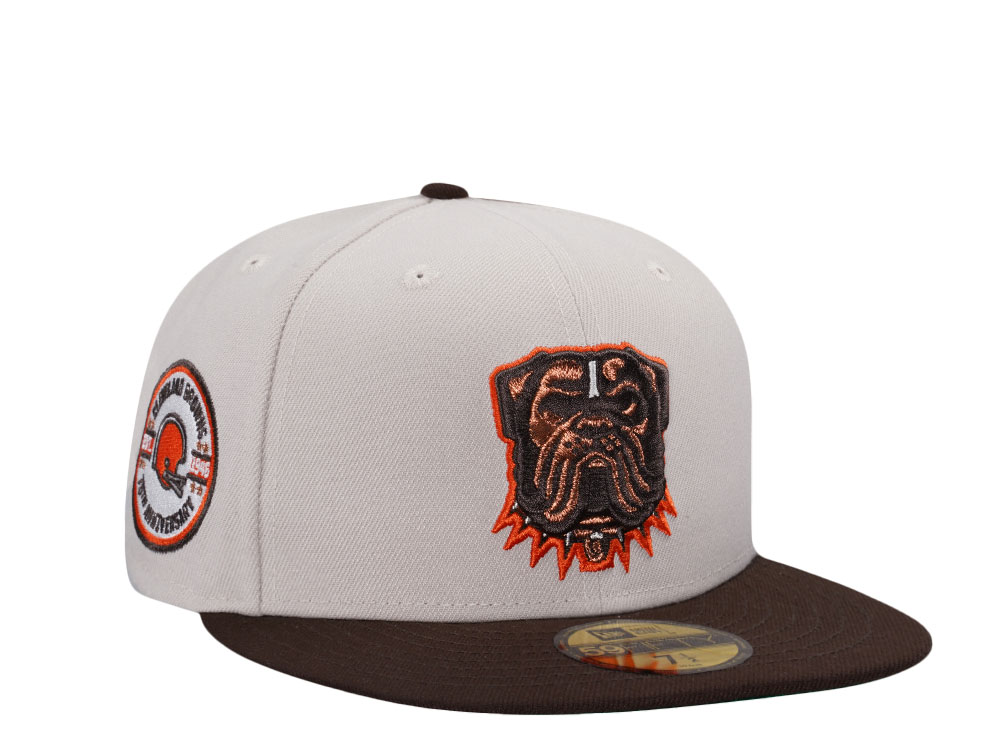 New Era Cleveland Browns 75th Anniversary Stone Two Tone Prime Edition 59Fifty Fitted Hat