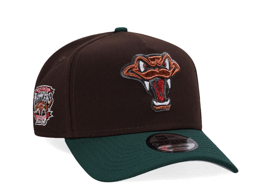 New Era Wisconsin Timber Rattler 20 Seasons Copper Two Tone A Frame 9Forty Snapback Hat TOPPERZSTORE USA