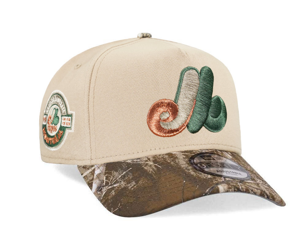 New Era Montreal Expos Camel Realtree Edition 9Forty A Frame Snapback Hat