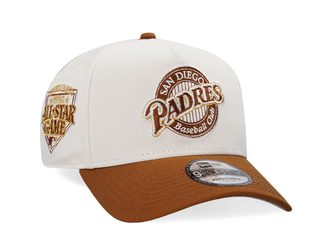 New Era San Diego Padres All Star Game 1992 Chrome Bourbon Two Tone A Frame 9Forty Snapback Hat