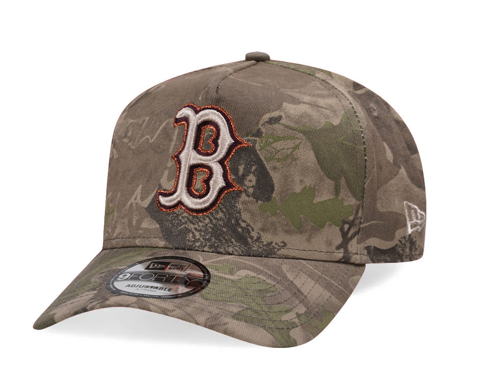 New Era Boston Red Sox Leaf Camo Copper 9Forty A Frame Snapback Hat