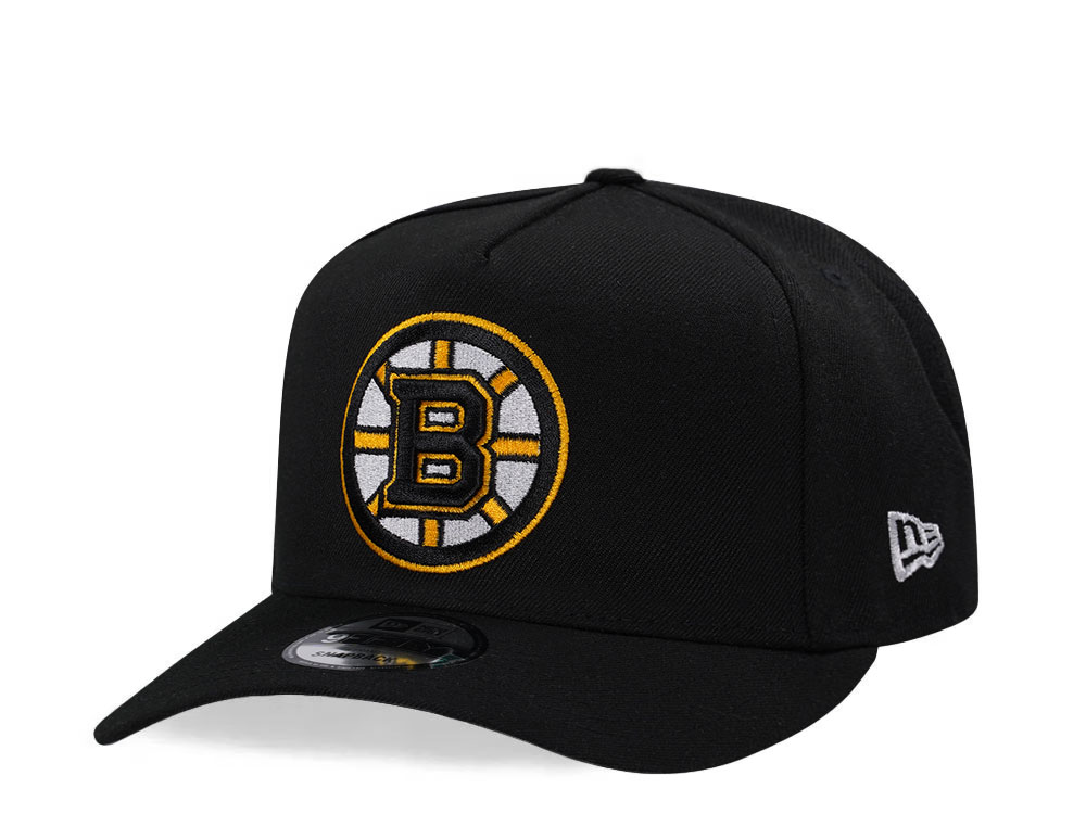 New Era Boston Bruins Black Classic 9Fifty A Frame Snapback Hat