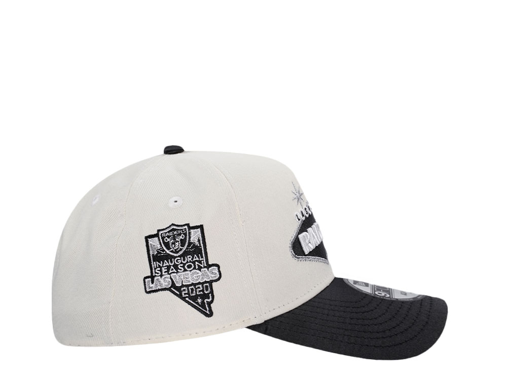 New Era Las Vegas Raiders Sign Chrome Two Tone 9Forty A Frame Snapback Hat