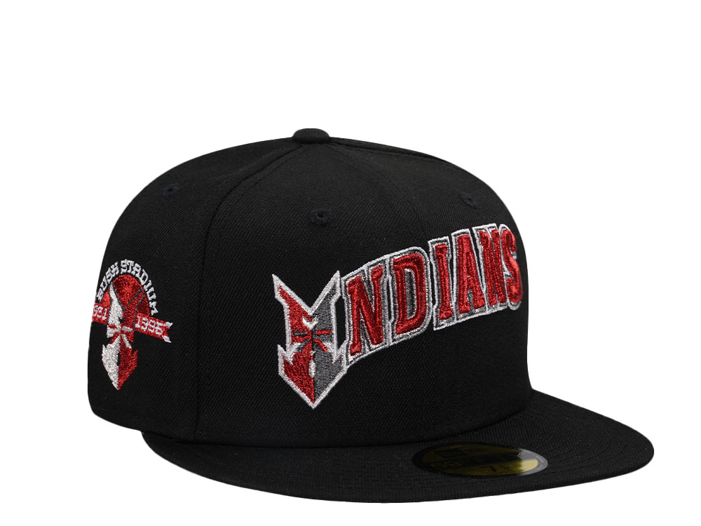 New Era Indianapolis Indians Black Throwback Edition 59Fifty Fitted Hat
