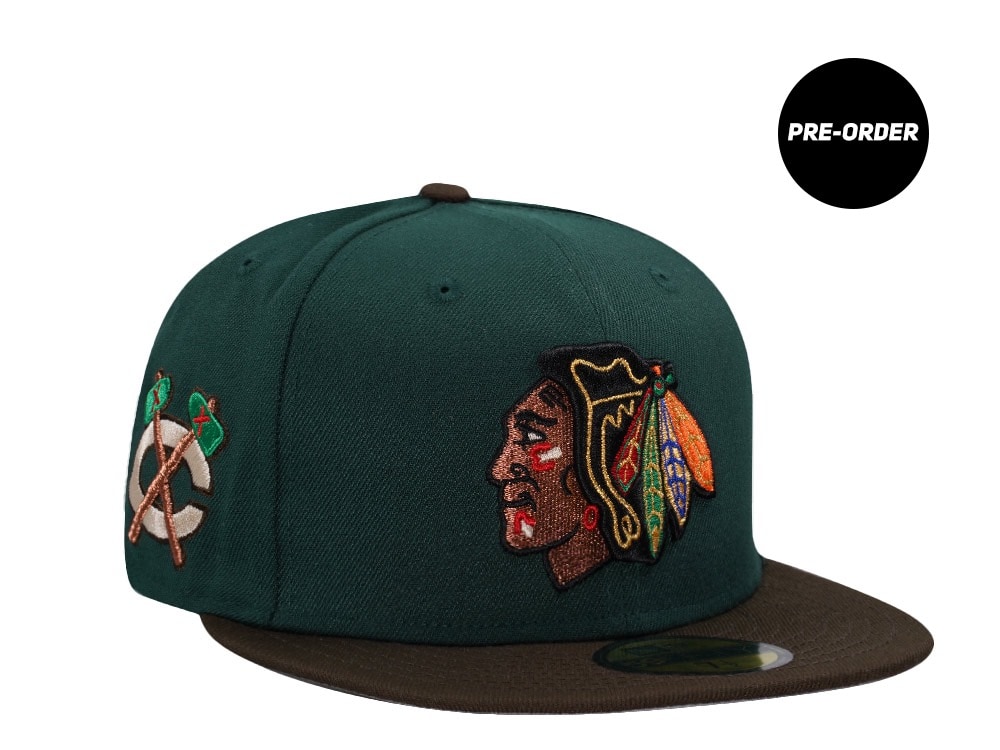 PRE-ORDER New Era Chicago Blackhawks Copper Two Tone Edition 59Fifty Fitted Hat