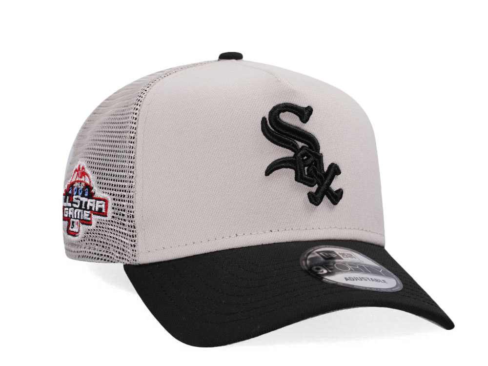 New Era Chicago White Sox All Star Game 2003 Stone Two Tone A Frame Trucker Snapback Hat