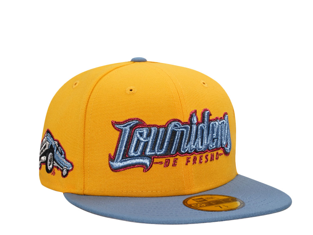 New Era Fresno Grizzlies Lowriders Metallic Blue Two Tone Edition 59Fifty Fitted Hat