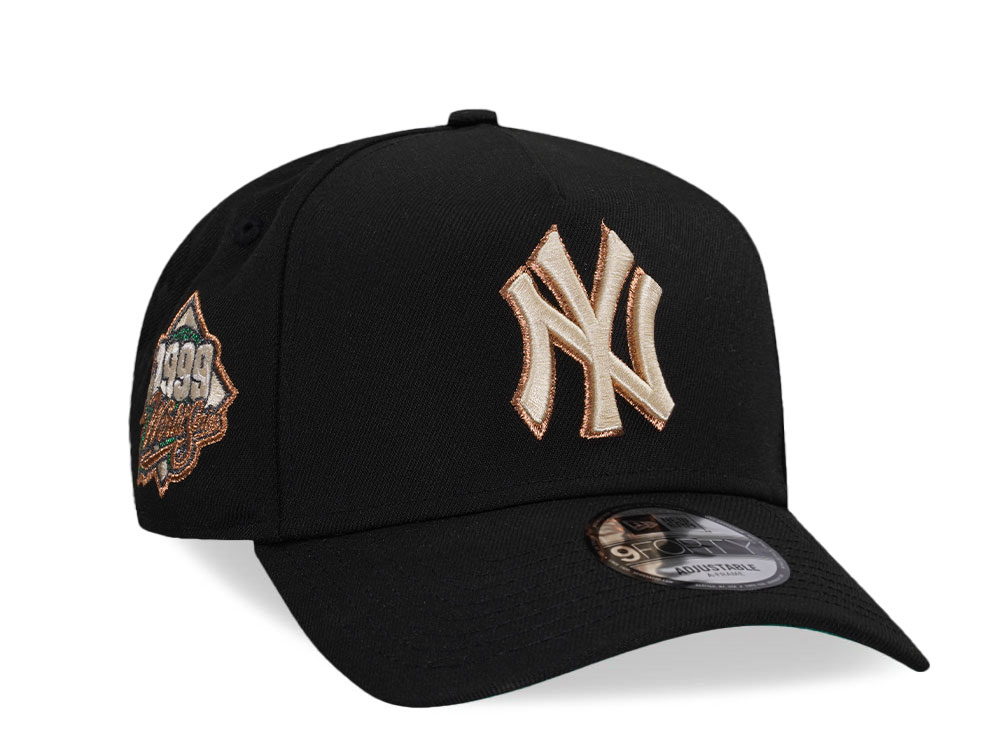 New Era New York Yankees World Series 1999 Black Copper Edition 9Forty A Frame Snapback Hat