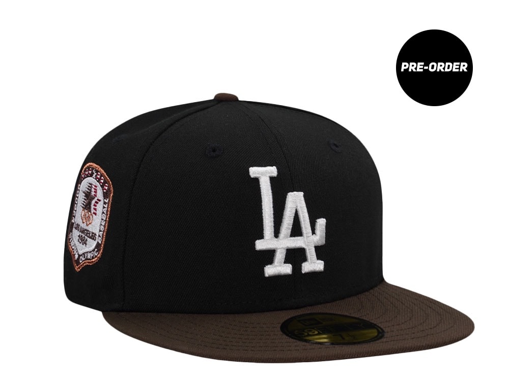 PRE-ORDER New Era Los Angeles Dodgers Olympic Baseball 1984 Black Walnut Edition 59Fifty Fitted Hat