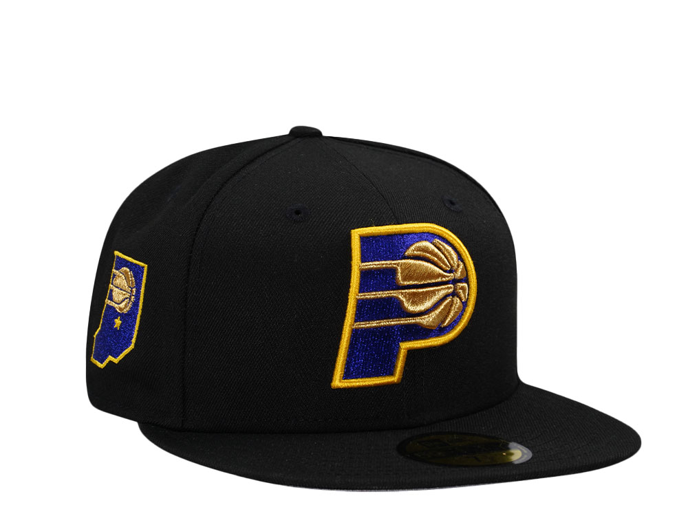 New Era Indiana Pacers Black Metallic Prime Edition 59Fifty Fitted Hat