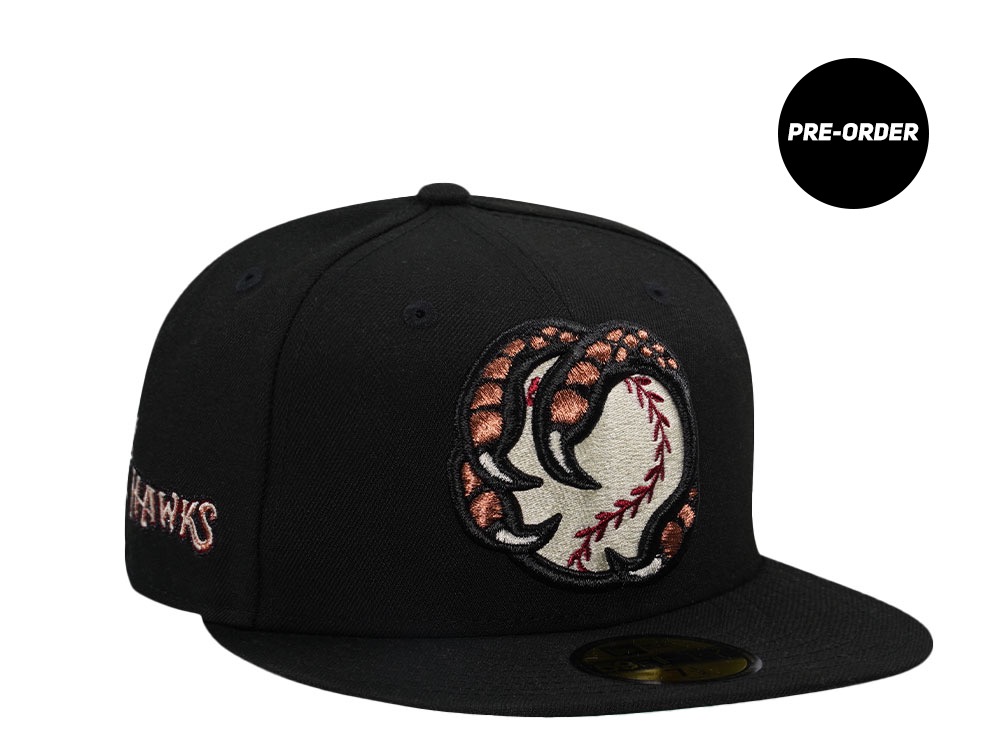 PRE-ORDER New Era Boise Hawks Black Throwback Edition 59Fifty Fitted Hat
