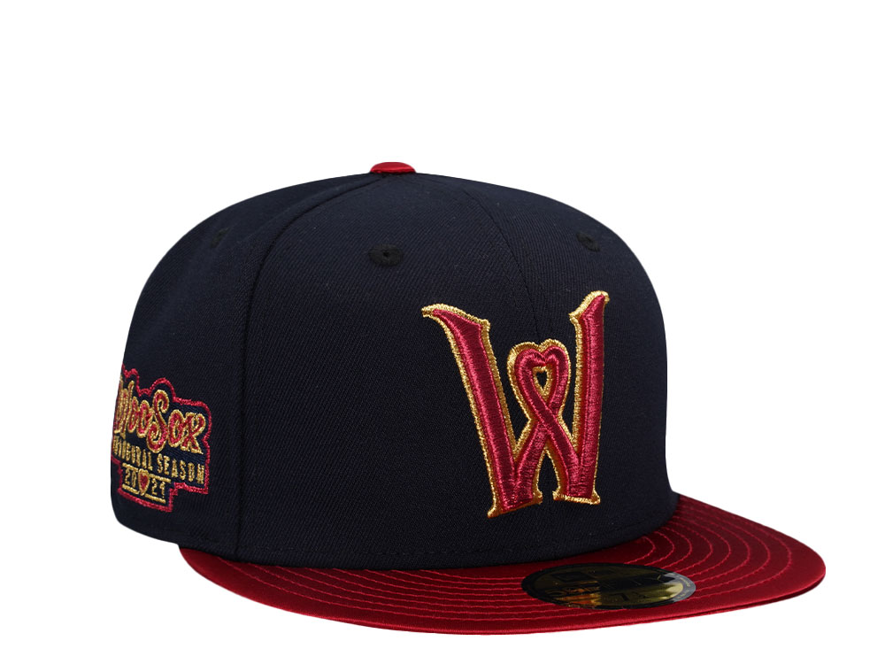 New Era Worcester WooSox Inaugural Season 2021 Satin Brim Two Tone Edition 59Fifty Fitted Hat