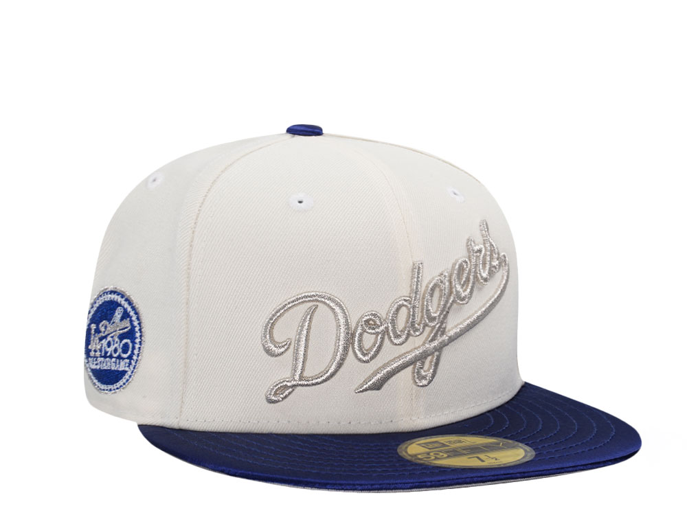 New Era Los Angeles Dodgers All Star Game 1980 Chrome Satin Brim Two Tone Edition 59Fifty Fitted Hat