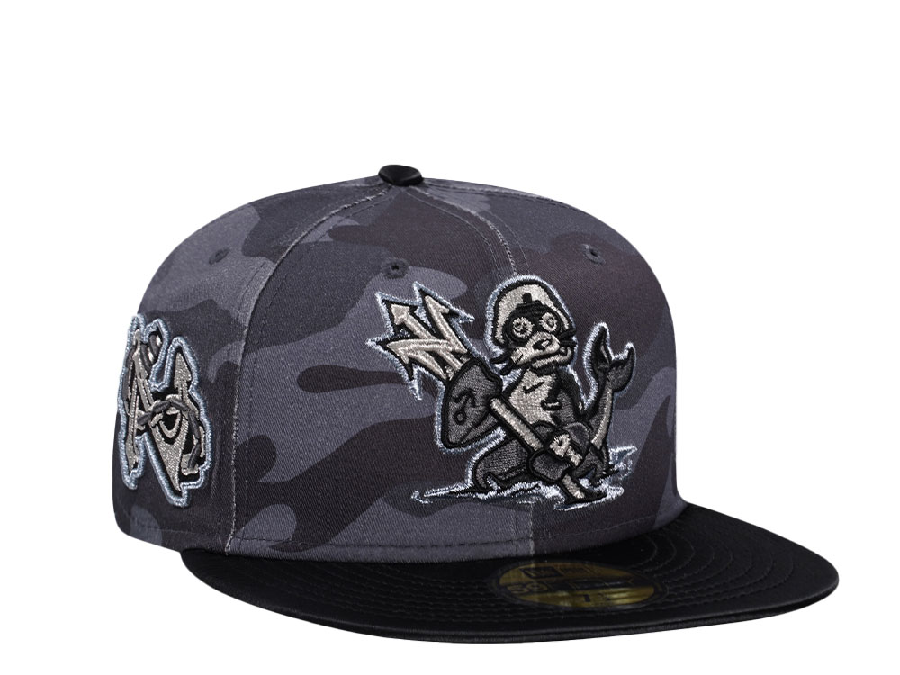 New Era Norfolk Tides Vize Camo Satin Brim Two Tone Prime Edition 59Fifty Fitted Hat