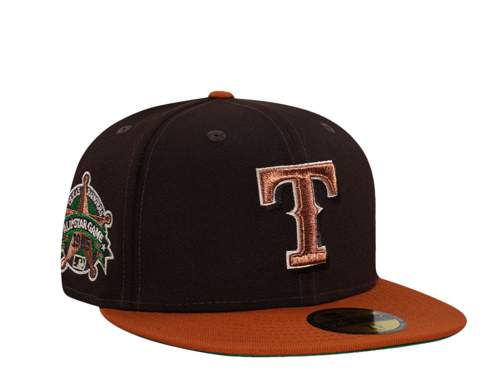 New Era Texas Rangers All Star Game 1995 Rusty Copper Two Tone Edition 59Fifty Fitted Hat
