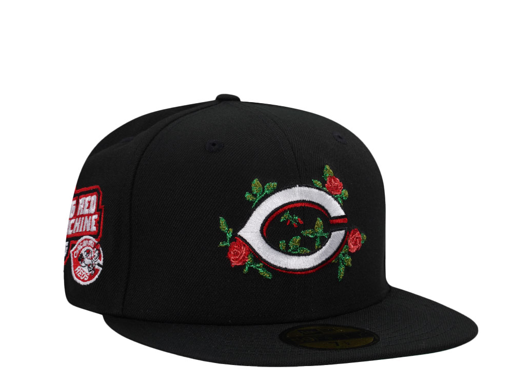 New Era Cincinnati Red Big Red Machine Rose Black Edition 59Fifty Fitted Hat