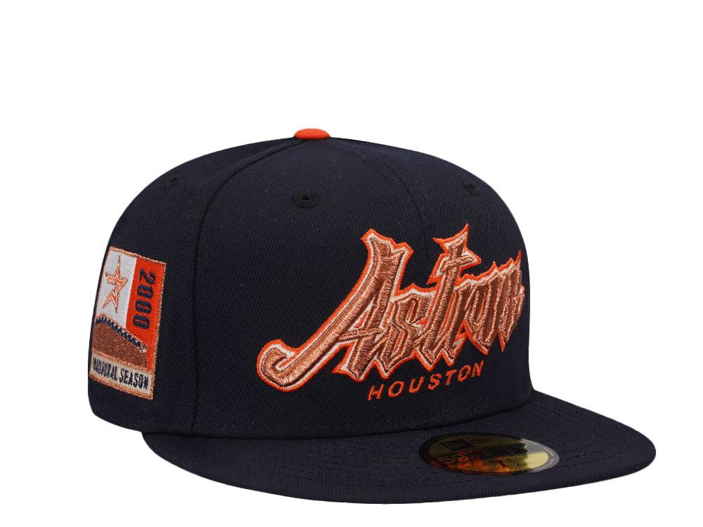 New Era Houston Astros Inaugural Season 2000 Navy Copper Edition 59Fifty Fitted Hat