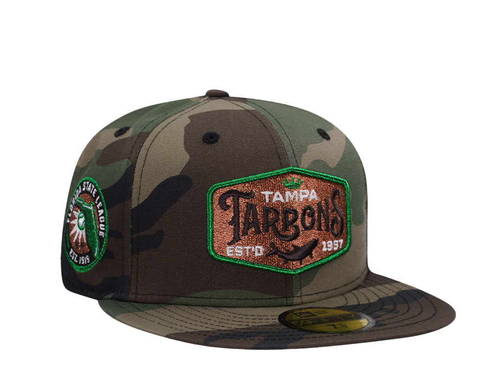 New Era Tampa Tarpons Woodland Camo Outdoor Edition 59Fifty Fitted Hat