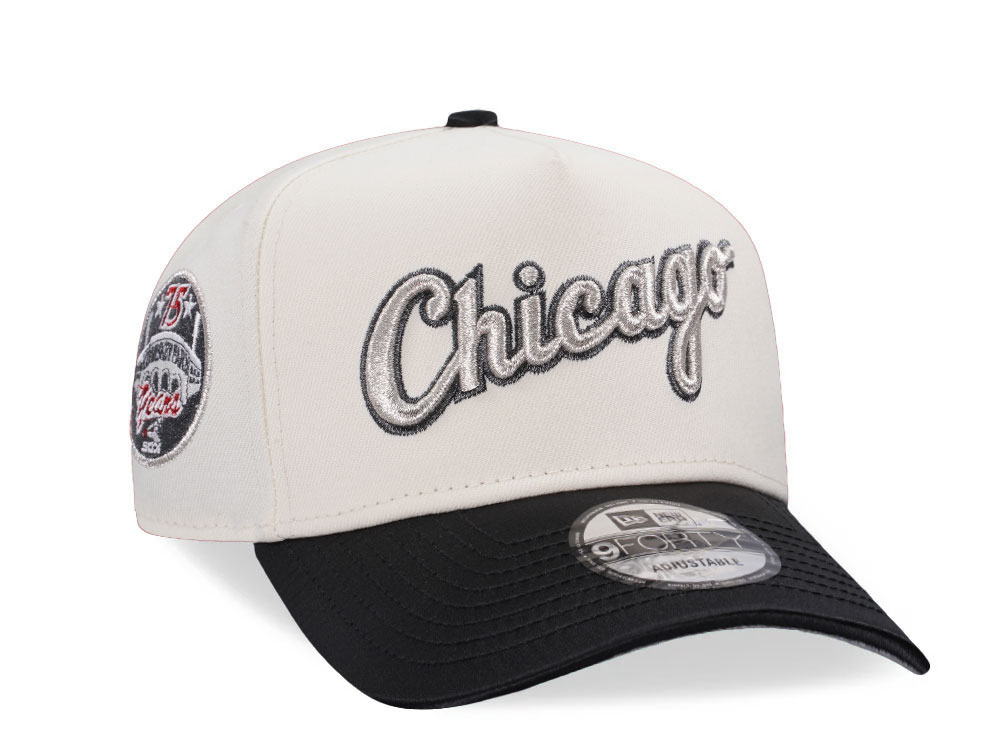 New Era Chicago White Sox 75 Years Metallic Two Tone 9Forty A Frame Snapback Hat