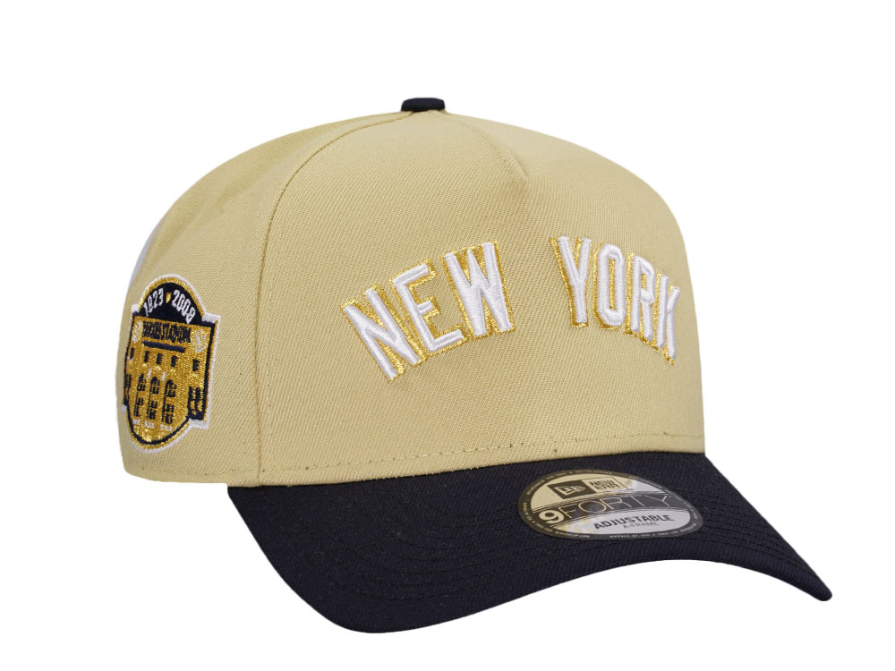 New Era New York Yankees Yankee Stadium Vegas Gold 9Forty A Frame Snapback Hat