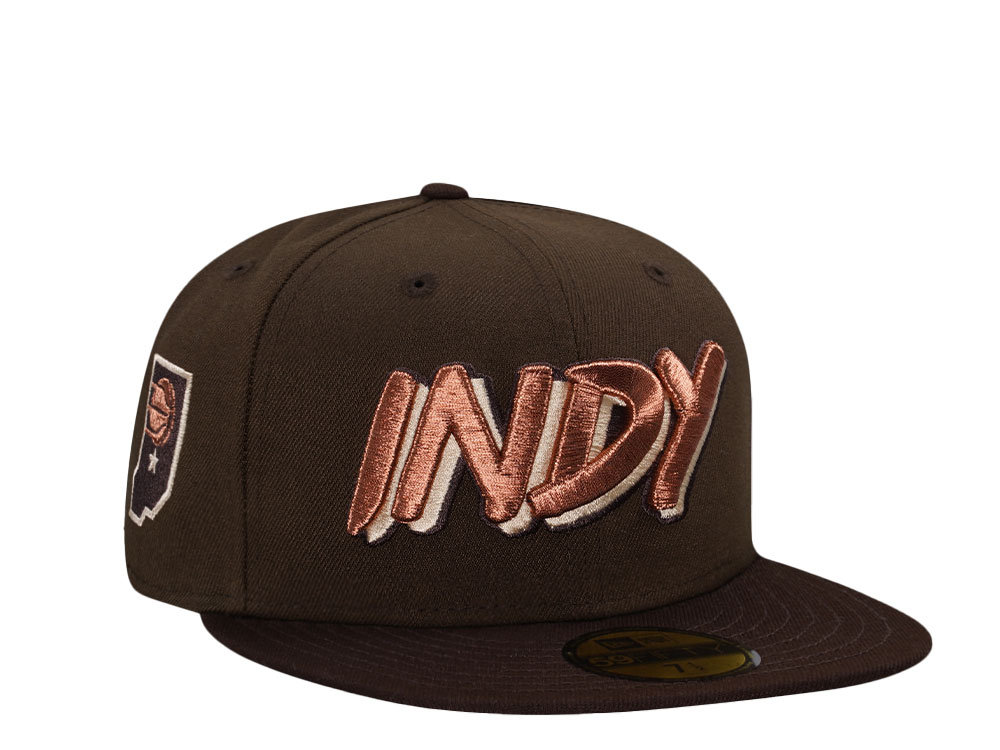 New Era Indiana Pacers Legend Metallic Two Tone 59Fifty Fitted Hat