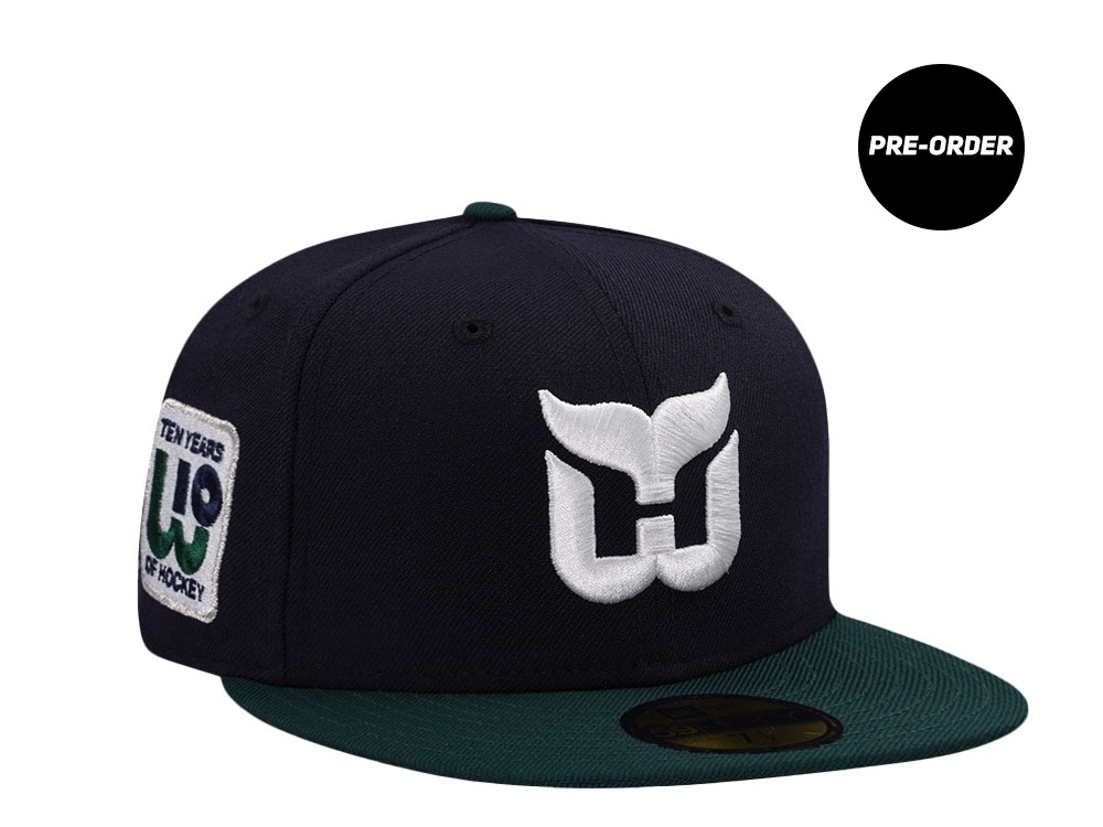 PRE-ORDER New Era Hartford Whalers 10th Anniversary Two Tone Edition 59Fifty Fitted Hat