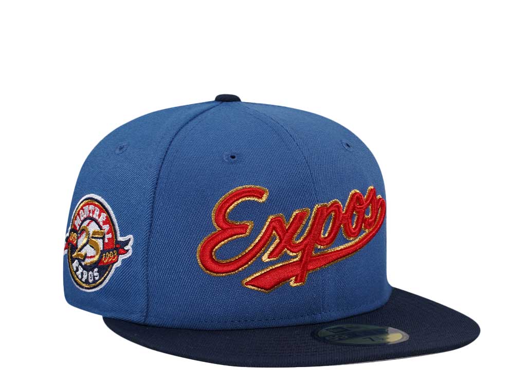 New Era Montreal Expos 25th Anniversary Ocean Gold Two Tone Edition 59Fifty Fitted Hat