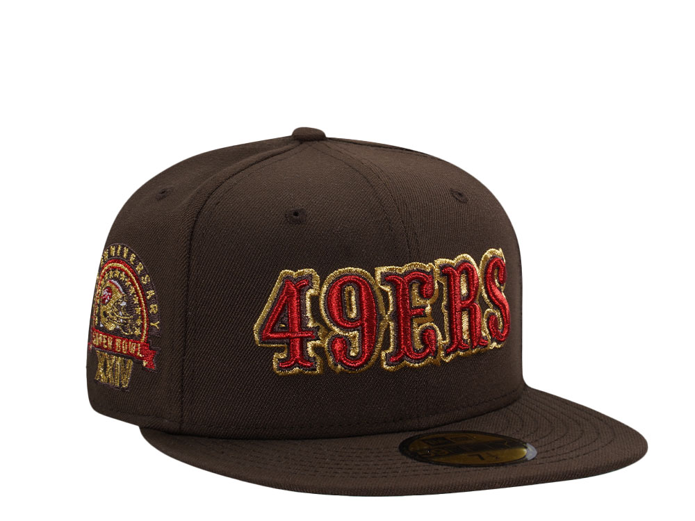 New Era San Francisco 30th Anniversary Super Bowl XXIV Walnut Throwback Edition 59Fifty Fitted Hat