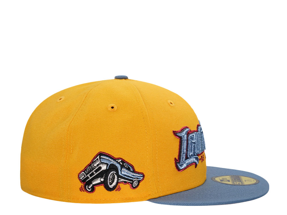 New Era Fresno Grizzlies Lowriders Metallic Blue Two Tone Edition 59Fifty Fitted Hat
