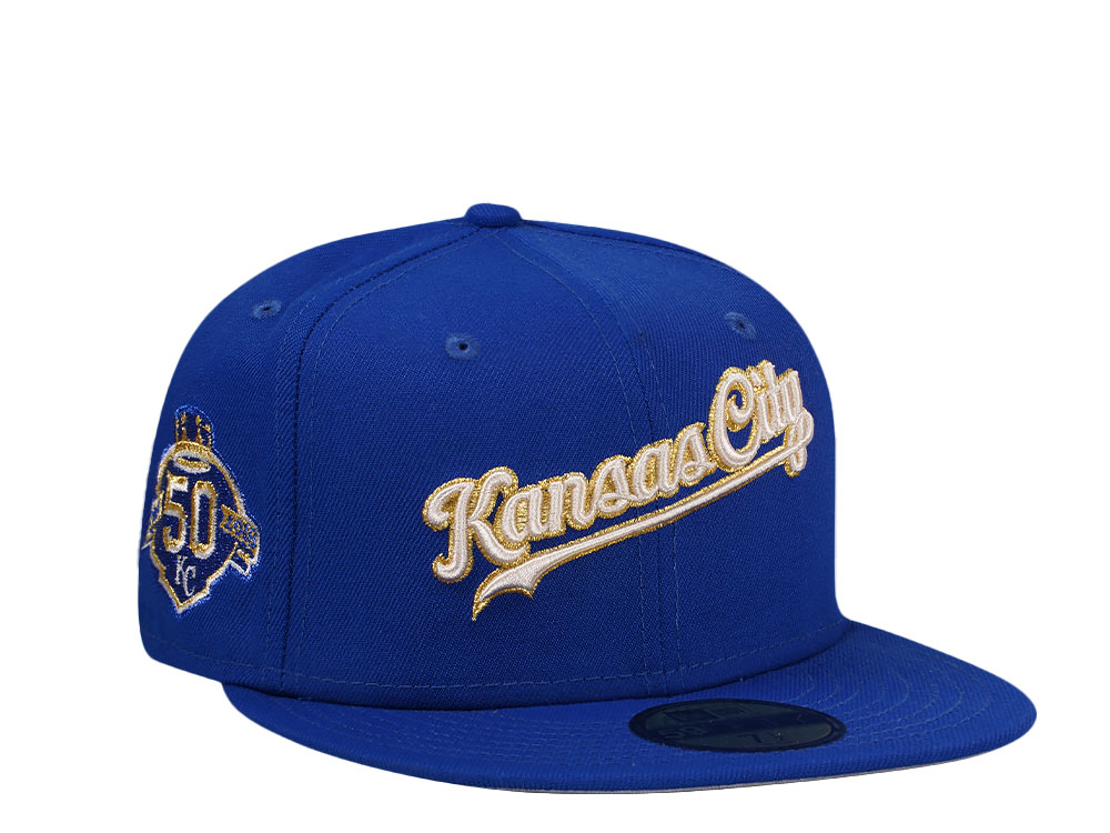 New Era Kansas City Royals 50th Anniversary Script Prime Edition 59Fifty Fitted Hat