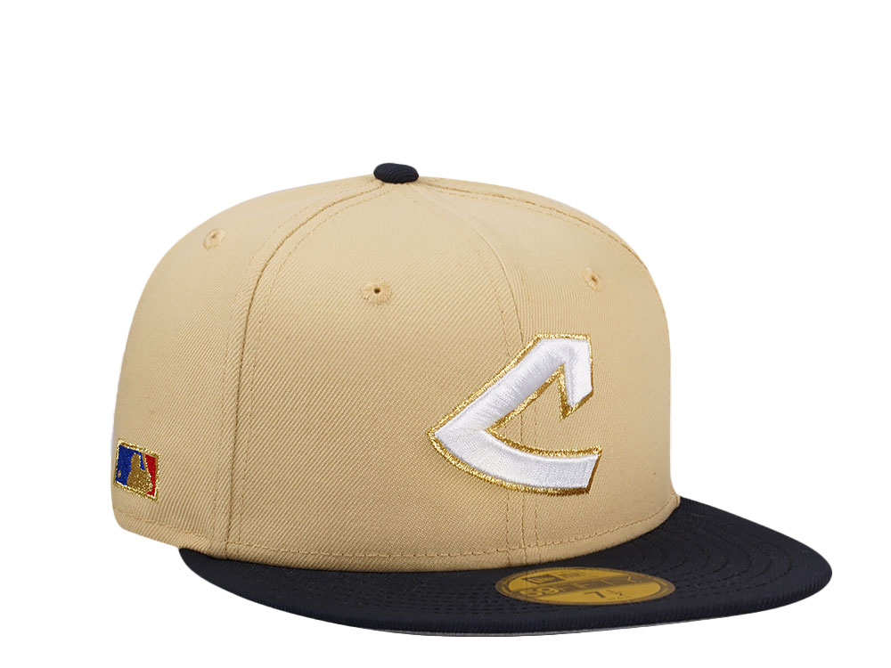 New Era Cleveland Indians Vegas Gold Two Tone Edition 59Fifty Fitted Hat