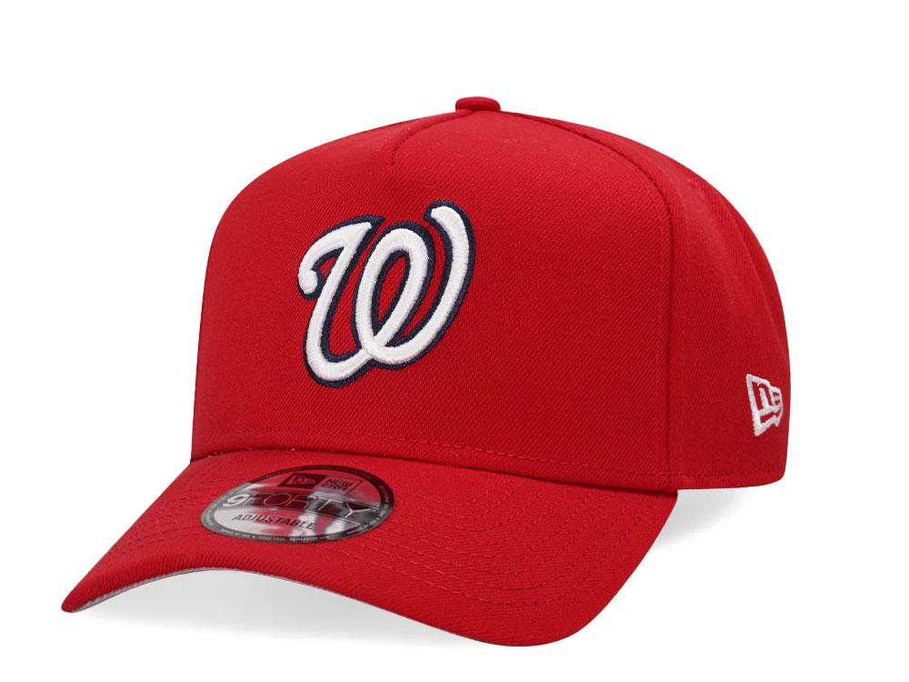 New Era Washington Nationals Red Classic Edition 9Forty A Frame Snapback Hat