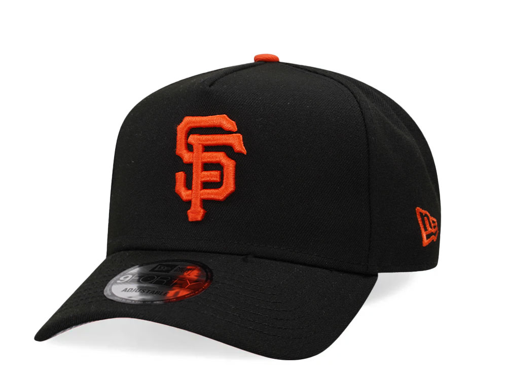 New Era San Francisco Giants Black Classic Edition 9Forty A Frame Snapback Hat