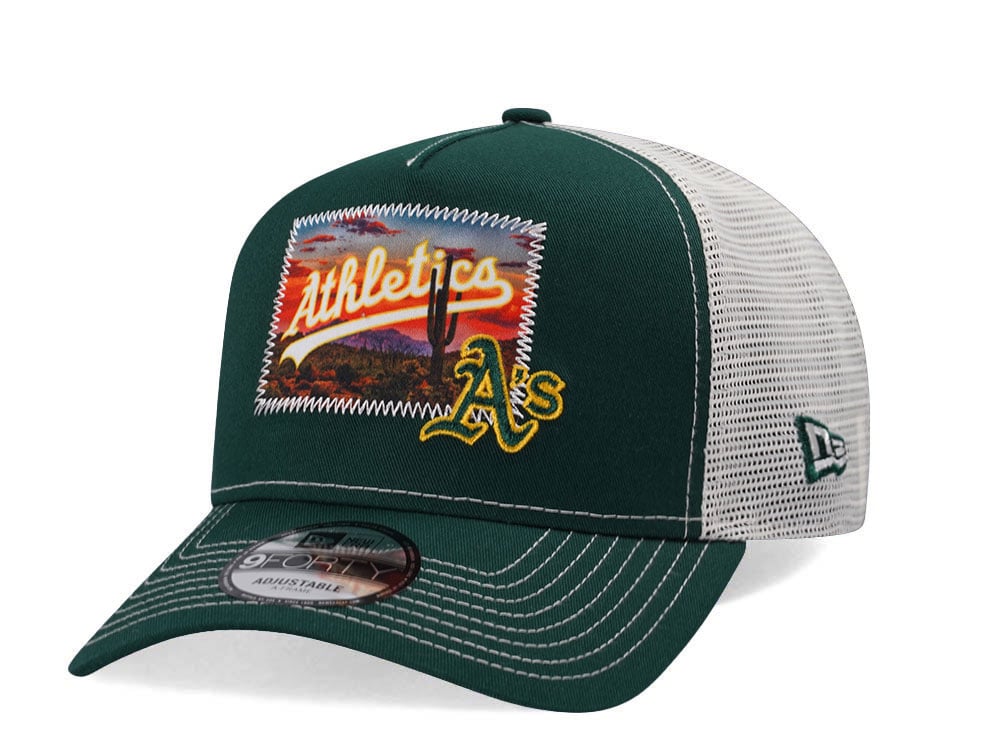 New Era Oakland Athletics M Patch 9Forty A Frame Trucker Snapback Hat