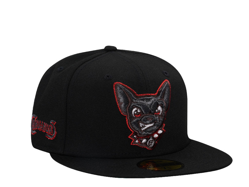 New Era El Paso Chihuahuas Black Metallic Throwback Edition 59Fifty Fitted Hat