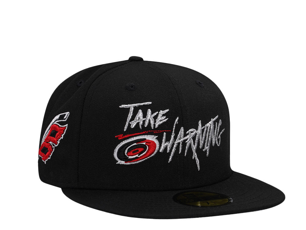 New Era Carolina Hurricanes Take Warning Black Edition 59Fifty Fitted Hat