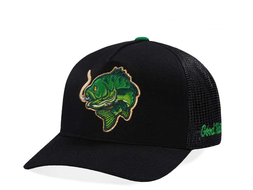 Good Hats Fishing Time Black Trucker Edition Snapback Hat