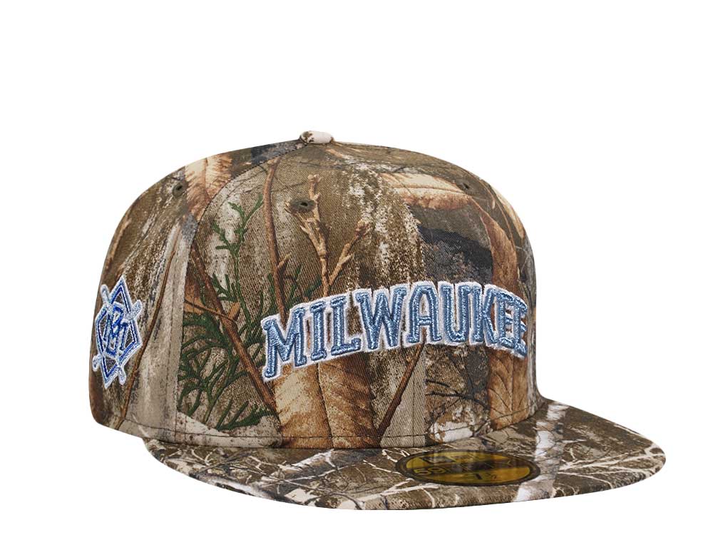 New Era Milwaukee Brewers Iced Realtree Edition 59Fifty Fitted Hat