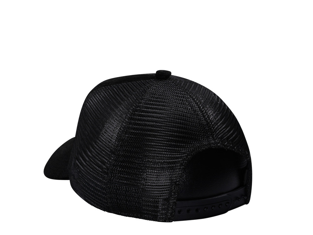 New Era Boston Celtics Black Velvet 9Forty A Frame Trucker Snapback Hat