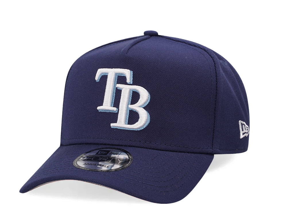 New Era Tampa Bay Rays Navy Classic Edition 9Forty A Frame Snapback Hat