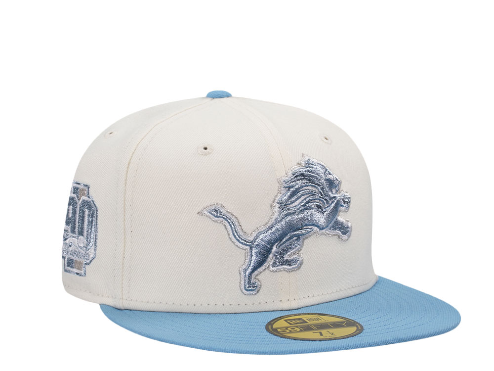 New Era Detroit Lions 90 Seasons Chrome Two Tone Edition 59Fifty Fitted Hat