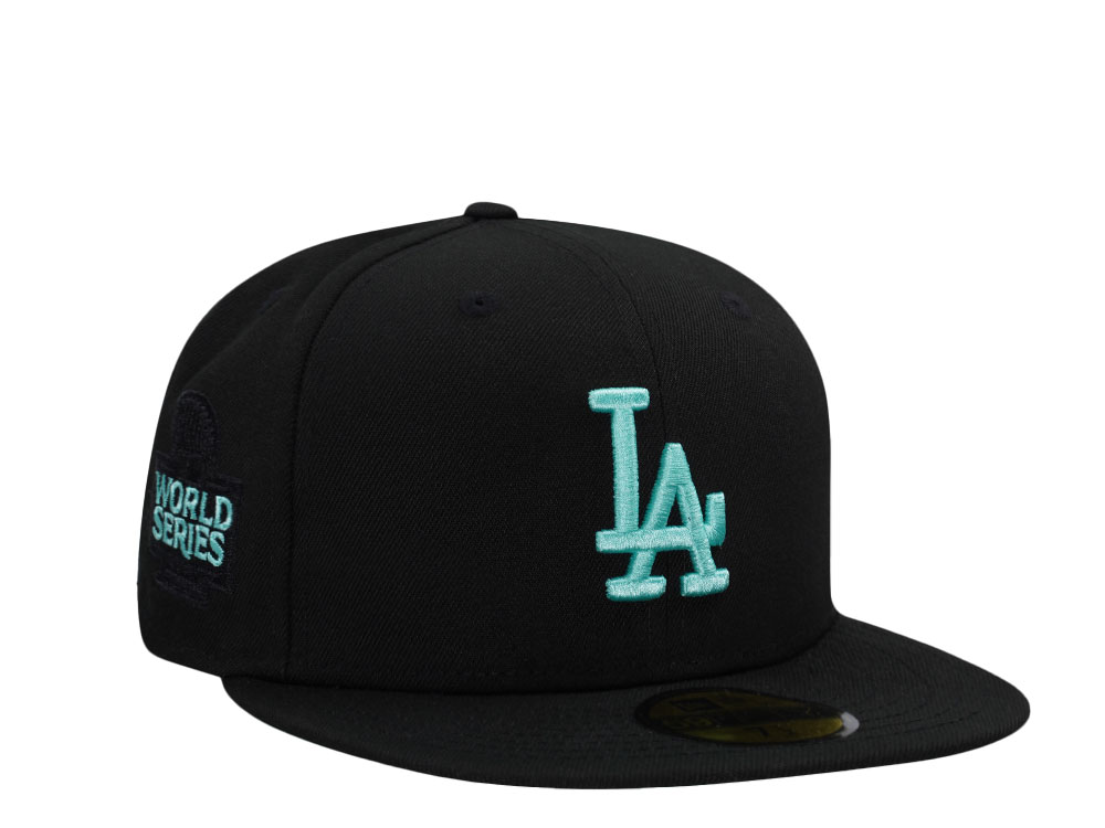 New Era Los Angeles Dodgers World Series 2025 Black Tiffany Edition 59Fifty Fitted Hat