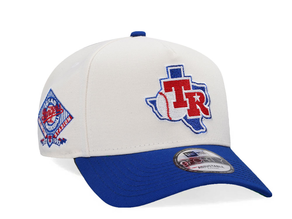 New Era Texas Rangers Arlington Stadium Chrome Two Tone 9Forty A Frame Snapback Hat