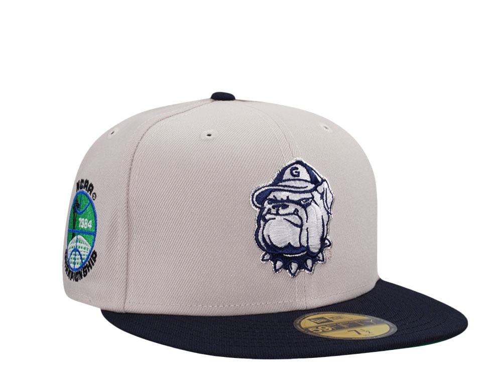 New Era Georgetown Hoyas NCAA Championship 1984 Stone Two Tone Throwback Edition 59Fifty Fitted Hat