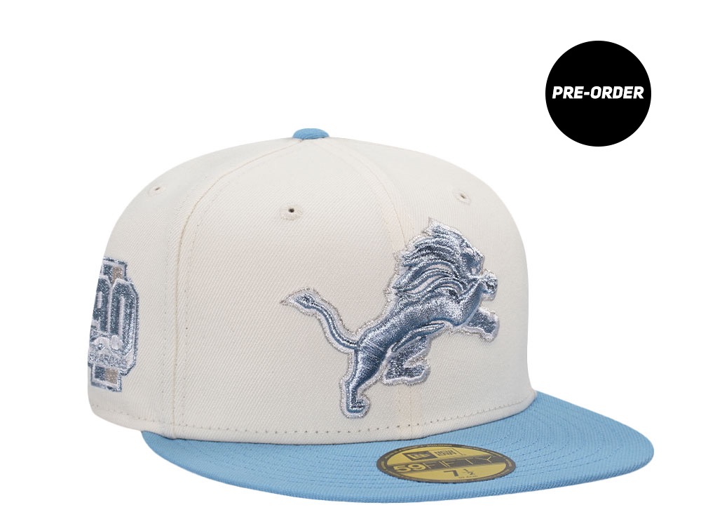 PRE-ORDER New Era Detroit Lions 90 Seasons Chrome Two Tone Edition 59Fifty Fitted Hat